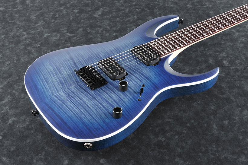 Ibanez Rga42fm Blf Standard Hh Ht Jat - Blue Lagoon Burst Flat - Guitare Électrique Forme Str - Variation 1