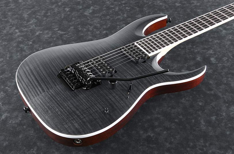 Ibanez Iron Label Rgaix6fmt Tgf Hh Dimarzio Fr Eb - Transparent Grey Flat - Guitare Électrique Forme Str - Variation 2