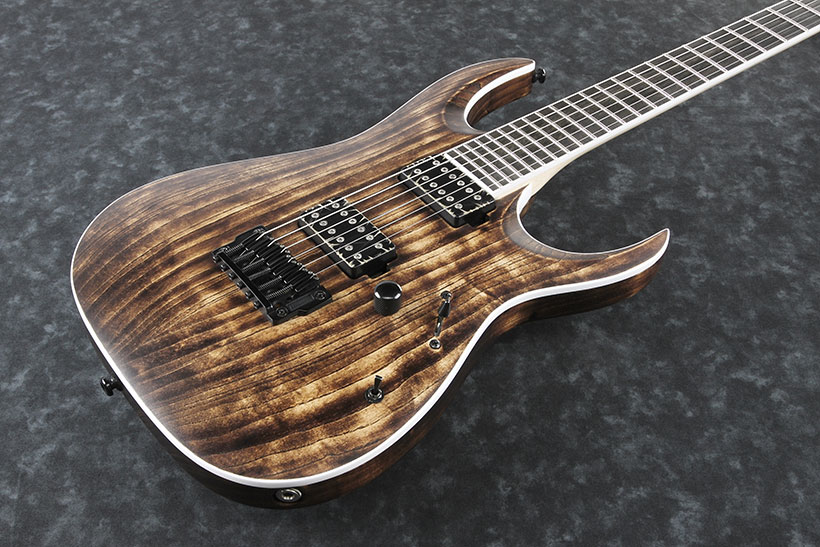 Ibanez Rgaix6u Abs Iron Label Hh Ht Eb - Antique Brown Stained - Guitare Électrique Forme Str - Variation 2