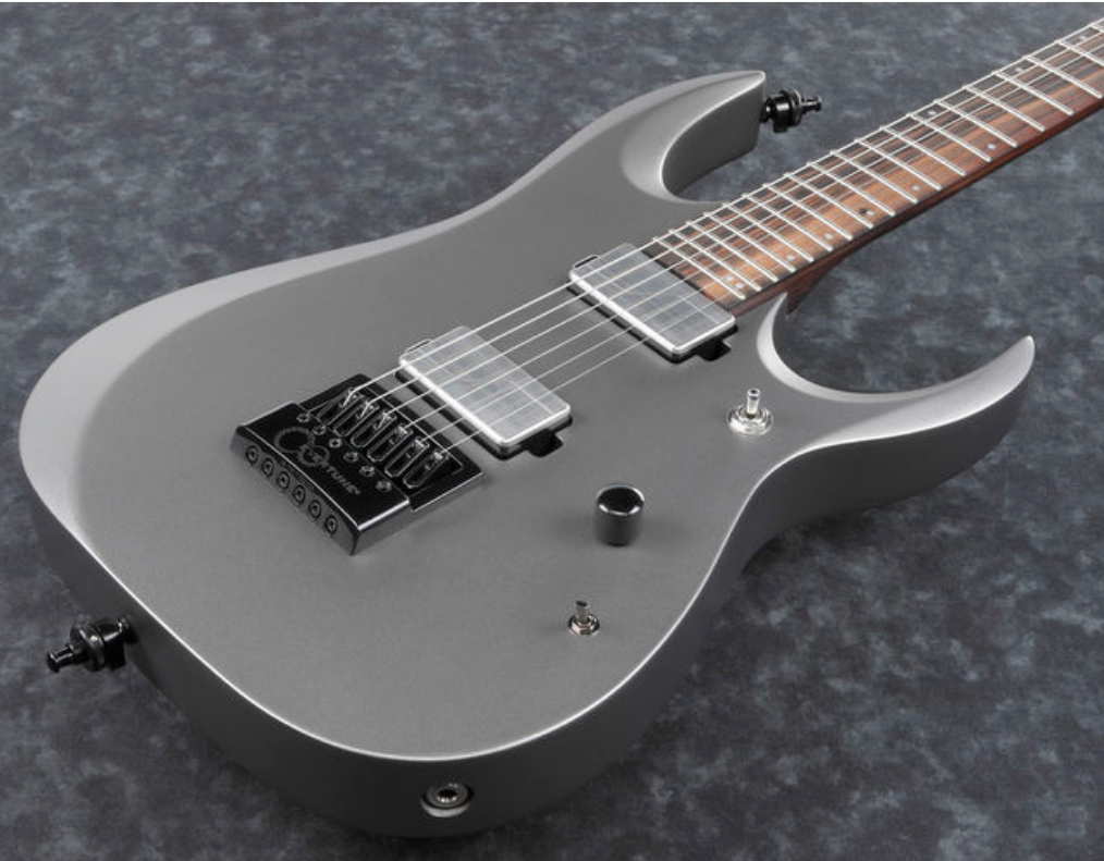 Ibanez Rgd61alet Mgm Axion Label Hh Fishman Fluence Ht Evertune Eb - Metallic Gray Matte - Guitare Électrique Forme Str - Variation 2