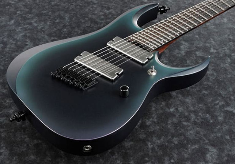 Ibanez Rgd71alms Bam Axion Label Hh Fishman Ht Eb - Black Aurora Burst Matte - Guitare Électrique Multi-scale - Variation 1