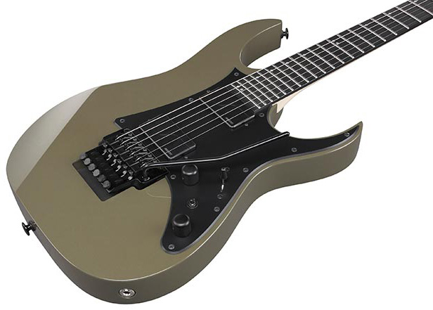 Ibanez Rgr5130 Km Prestige Jap 2h Fishman Fluence Modern Fr Eb - Khaki Metallic - Guitare Électrique Forme Str - Variation 2