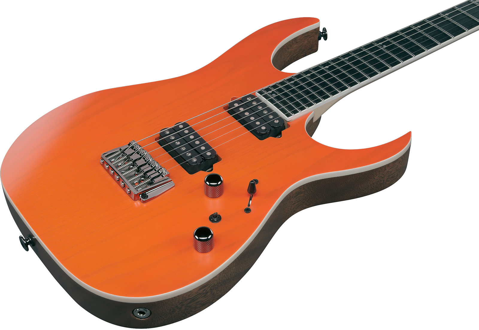Ibanez Rgr5221r Tfr Prestige Jap 2h Bare Knuckle Ht Rw - Transparent Fluorescent Orange - Guitare Électrique Forme Str - Variation 2