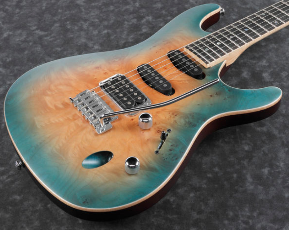 Ibanez Sa460mbw Sub Standard Hss Trem Eb - Sunset Blue Burst - Guitare Électrique Forme Str - Variation 2