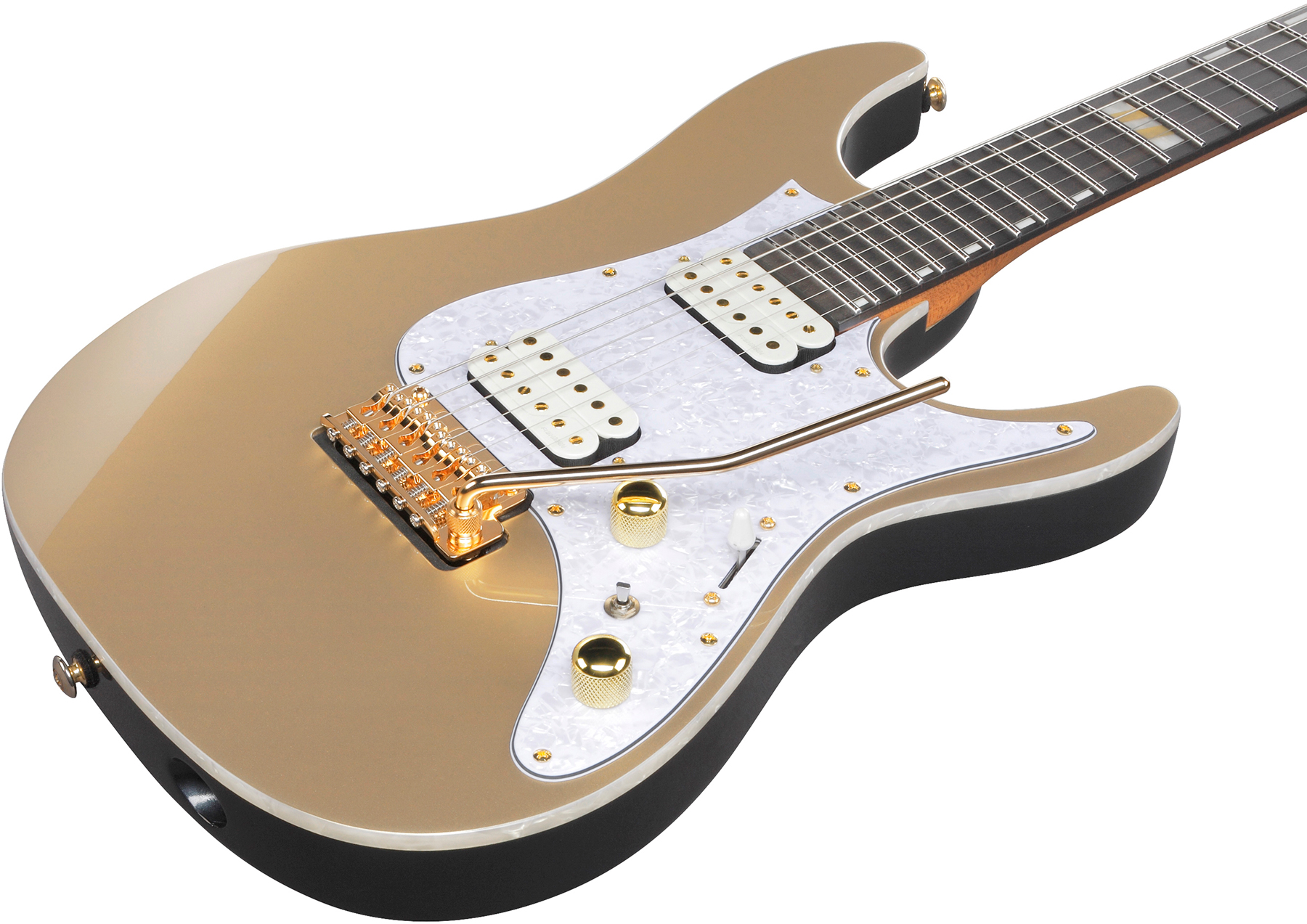 Ibanez Scott Lepage Krys10 Premium Signature 2h Fishman Fluence Trem Eb - Gold - Guitare Électrique Forme Str - Variation 2