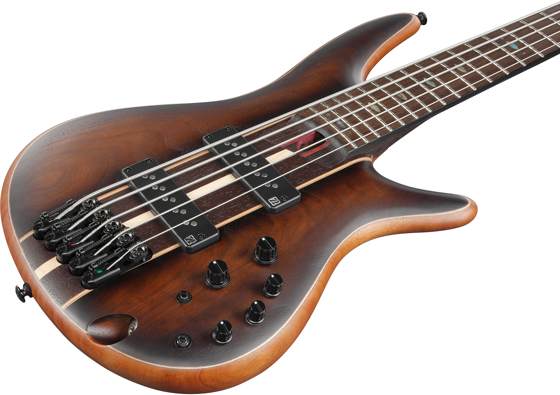 Ibanez Sr1355b Duf Premium 5c Active Pp - Dual Mocha Burst Flat - Basse Électrique Solid Body - Variation 2