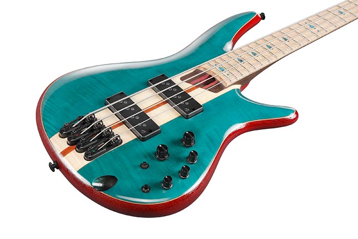 Ibanez Sr1420b Cgl Premium Active Mn - Caribbean Green - Basse Électrique Solid Body - Variation 2