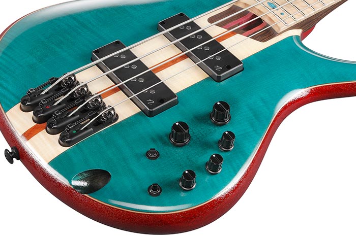 Ibanez Sr1420b Cgl Premium Active Mn - Caribbean Green - Basse Électrique Solid Body - Variation 3