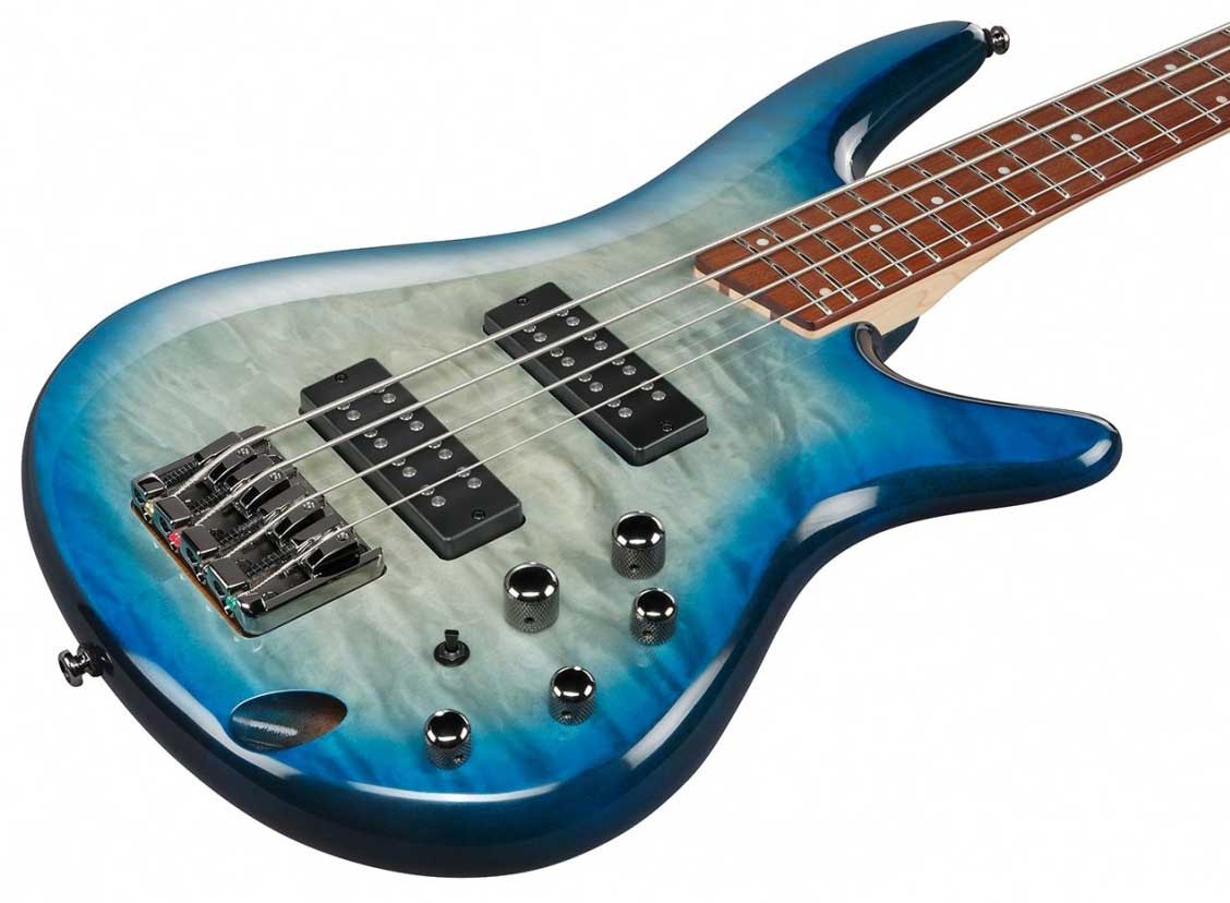 Ibanez Sr400eqm Scb Standard Active Jat - Stain Cosmic Blue Stardust - Basse Électrique Solid Body - Variation 2