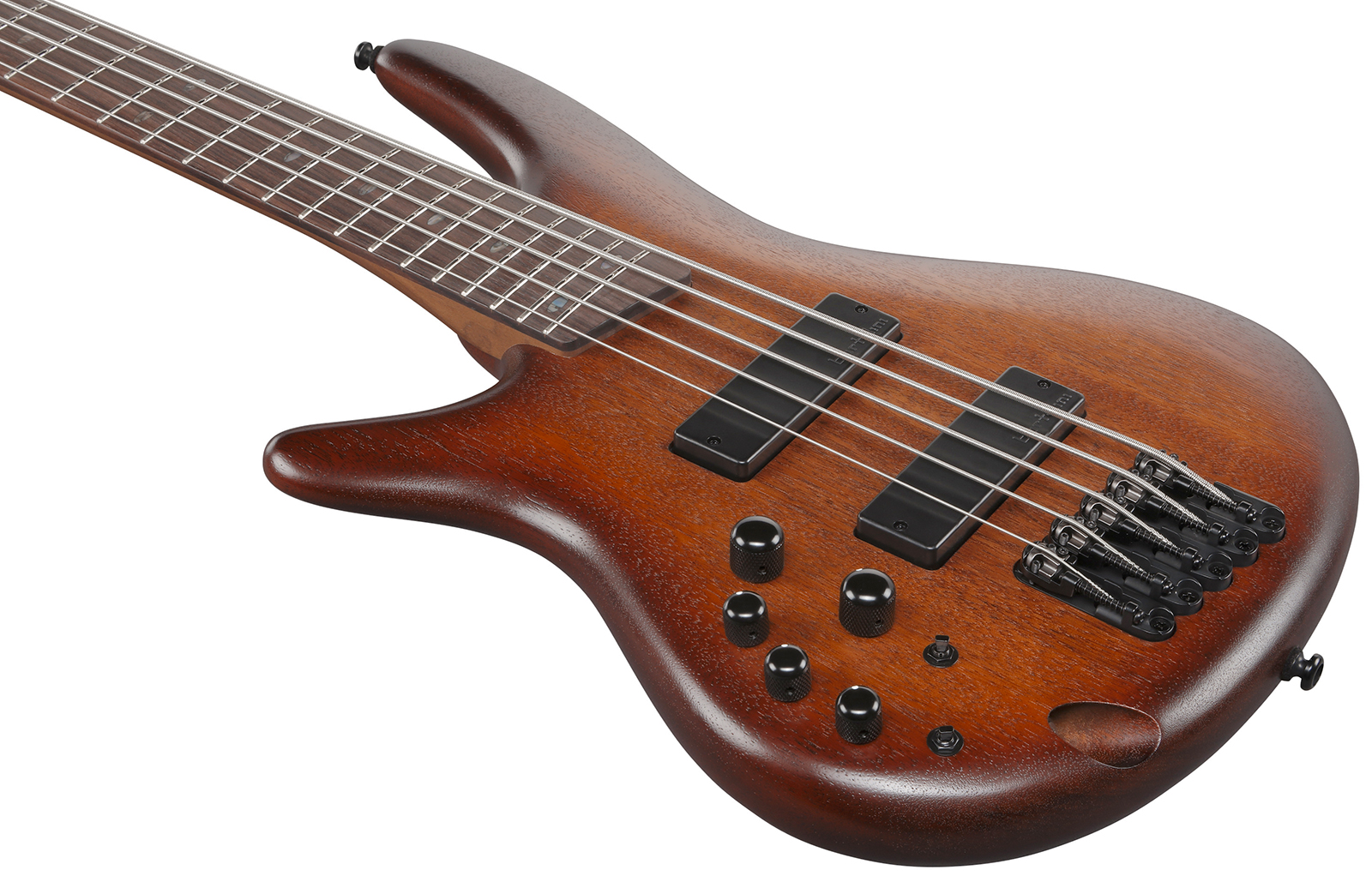 Ibanez Sr505al Mhl Standard 5c Gaucher Active Bartolini Rw - Mahogany Brown Burst Low Gloss - Basse Électrique Solid Body - Variation 2