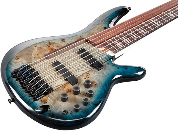 Ibanez Sras7 Cbs Workshop 7c  Fretless Active Piezo Rw/bub - Cosmic Blue Starburst - Basse Électrique Solid Body - Variation 2