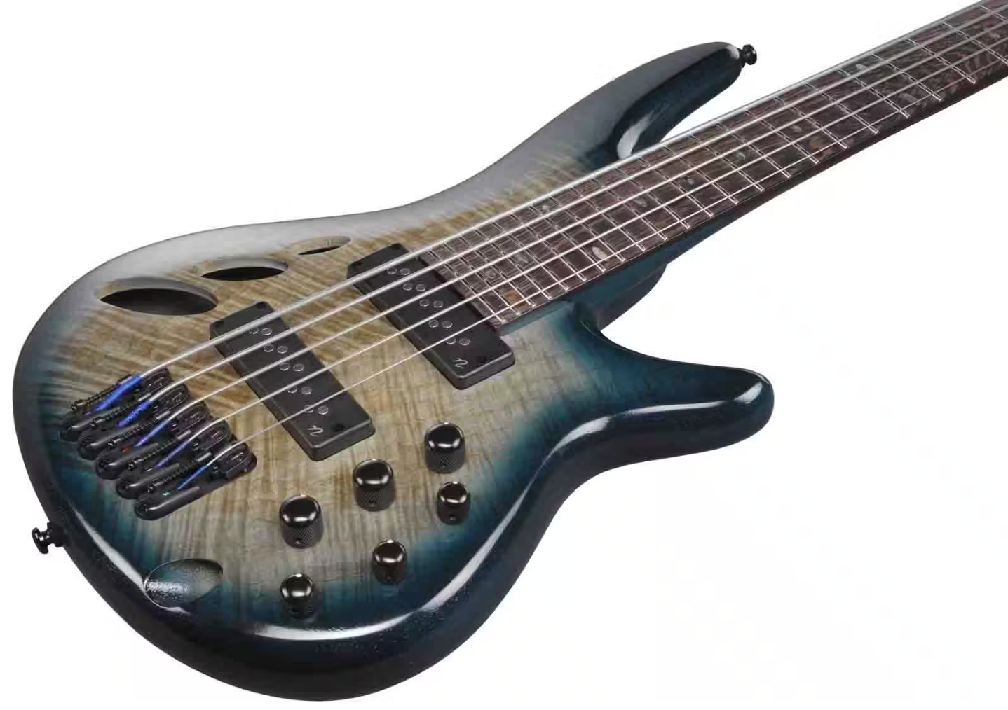Ibanez Srd905 Ctl Workshop 5c Active Piezo Pp - Cosmic Blue Starburst Low Gloss - Basse Électrique 1/2 Caisse - Variation 2