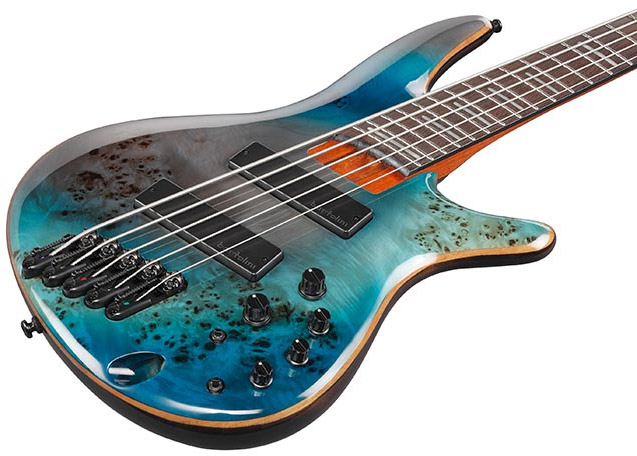 Ibanez Srms805 Tsr Workshop 5c Multiscale Active Bartolini Pp - Tropical Seafloor - Basse Électrique Solid Body - Variation 2