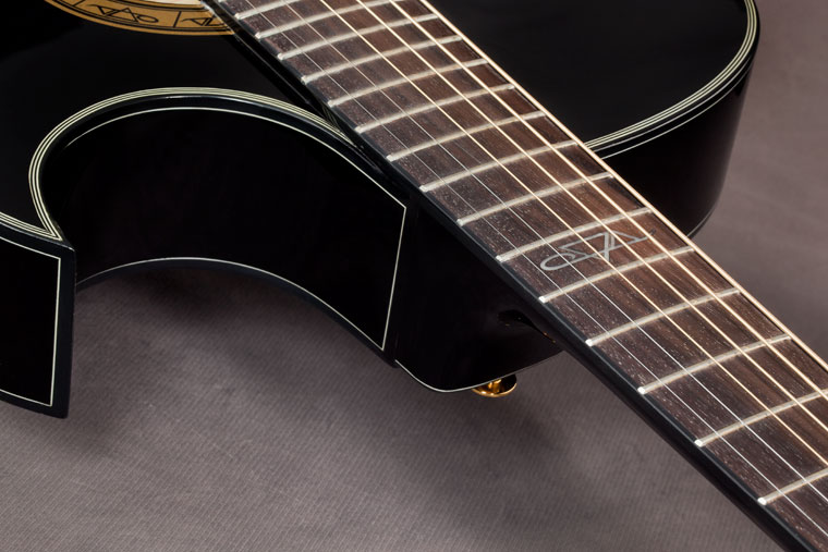 Ibanez Steve Vai Ep5 Bp Euphoria Cw Epicea Acajou Rw - Black Pearl - Guitare Electro Acoustique - Variation 3