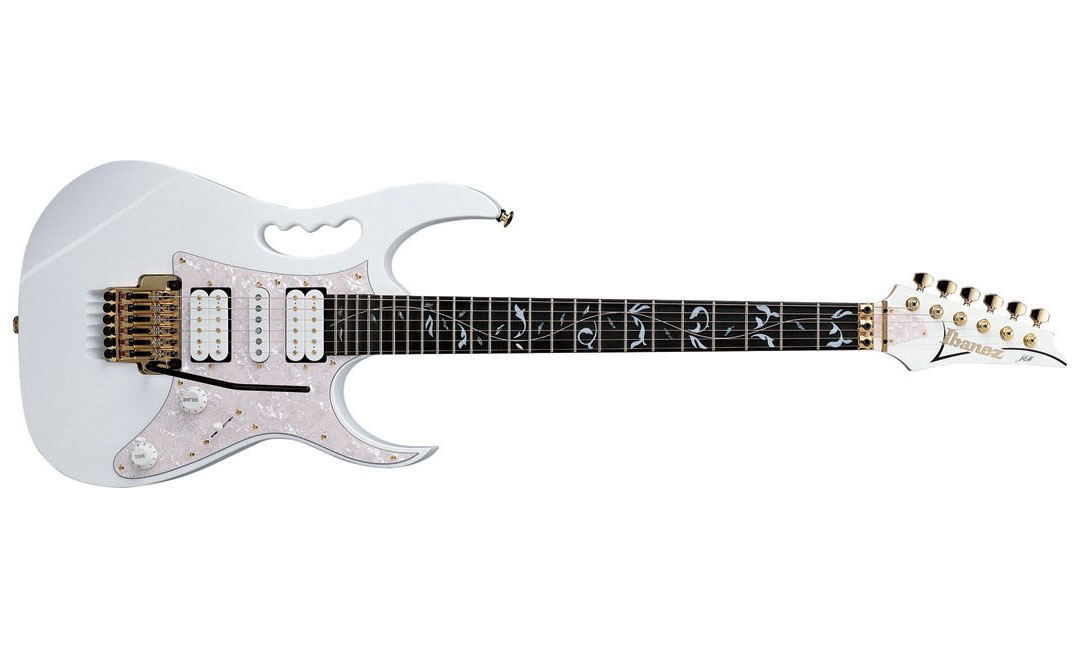 Ibanez Steve Vai Jem7v Wh Prestige Japon Signature Hsh Fr Rw - White - Guitare Électrique Forme Str - Variation 1