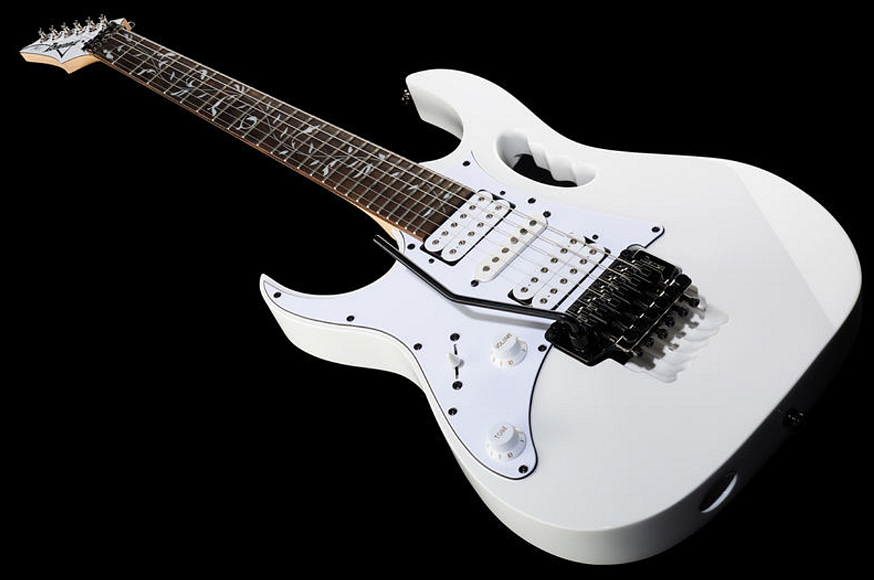 Ibanez Steve Vai Jemjrl Signature Gaucher Fr Hh Ja - White - Guitare Électrique Gaucher - Variation 1