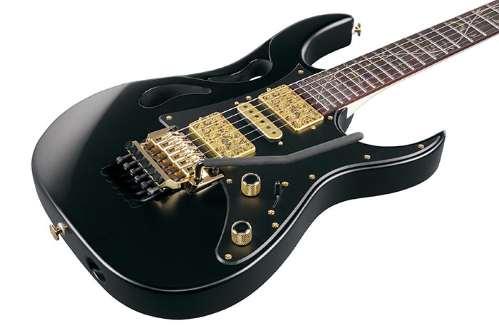 Ibanez Steve Vai Pia3761 Xb Signature Jap 2h Dimarzio Fr Rw - Onyx Black - Guitare Électrique Forme Str - Variation 2
