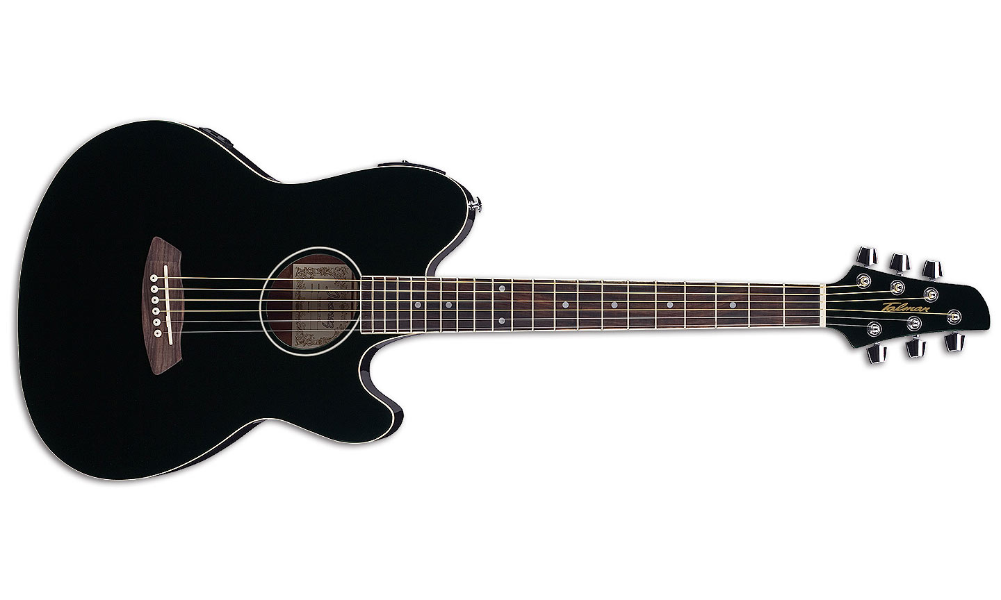 Ibanez Tcy10e Bk Talman Cw Epicea Sapele Pur - Black - Guitare Folk - Variation 1