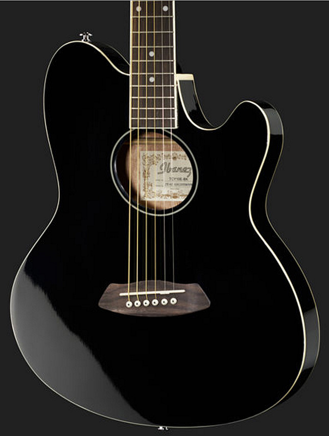 Ibanez Tcy10e Bk Talman Cw Epicea Sapele Pur - Black - Guitare Folk - Variation 2