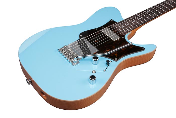 Ibanez Tom Quayle Tqms1 Ctb Jap Signature Smh Trem Rw - Celeste Blue - Guitare Électrique Forme Tel - Variation 2