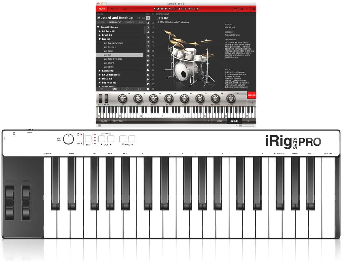 Ik Multimedia Irig Key Pro + Sampletank 3 Bundle - Clavier MaÎtre - Main picture