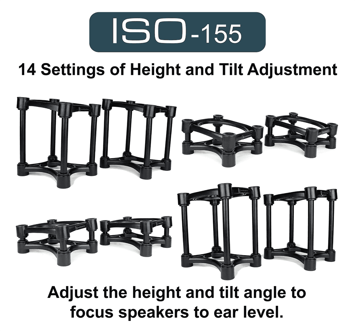 Isoacoustics Iso-155 (2 Supports) - Stand Et Support Studio - Variation 2