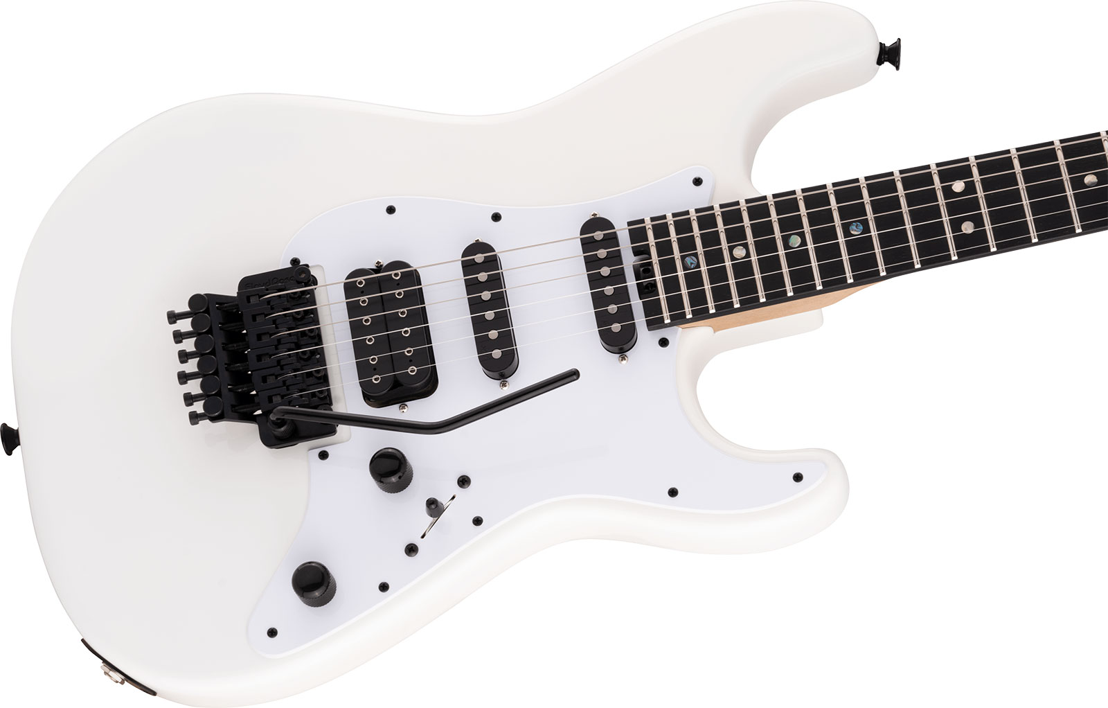 Jackson Adrian Smith San Dimas Usa Signature Hss Dimarzio Fr Ebo - Snow White - Guitare Électrique Forme Str - Variation 2