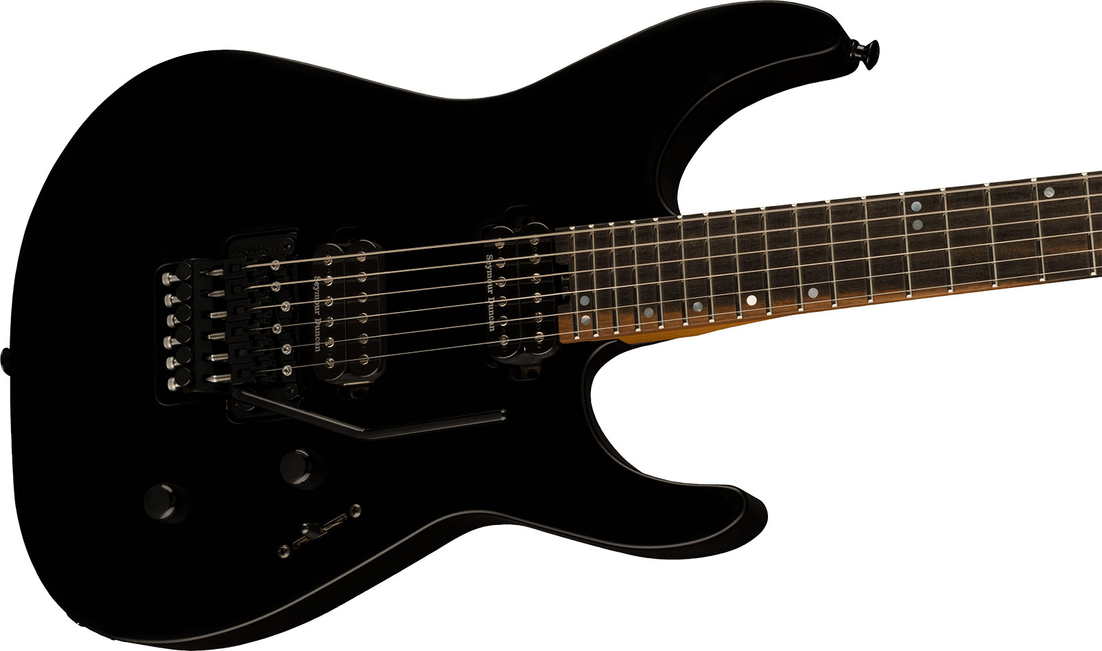 Jackson American Virtuoso 2h Seymour Duncan Fr Eb - Satin Black - Guitare Électrique Forme Str - Variation 2