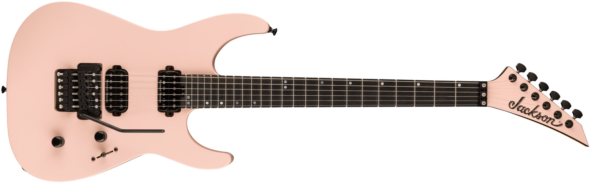 Jackson American Virtuoso Usa 2h Seymour Duncan Fr Eb - Satin Shell Pink - Guitare Électrique Forme Str - Main picture