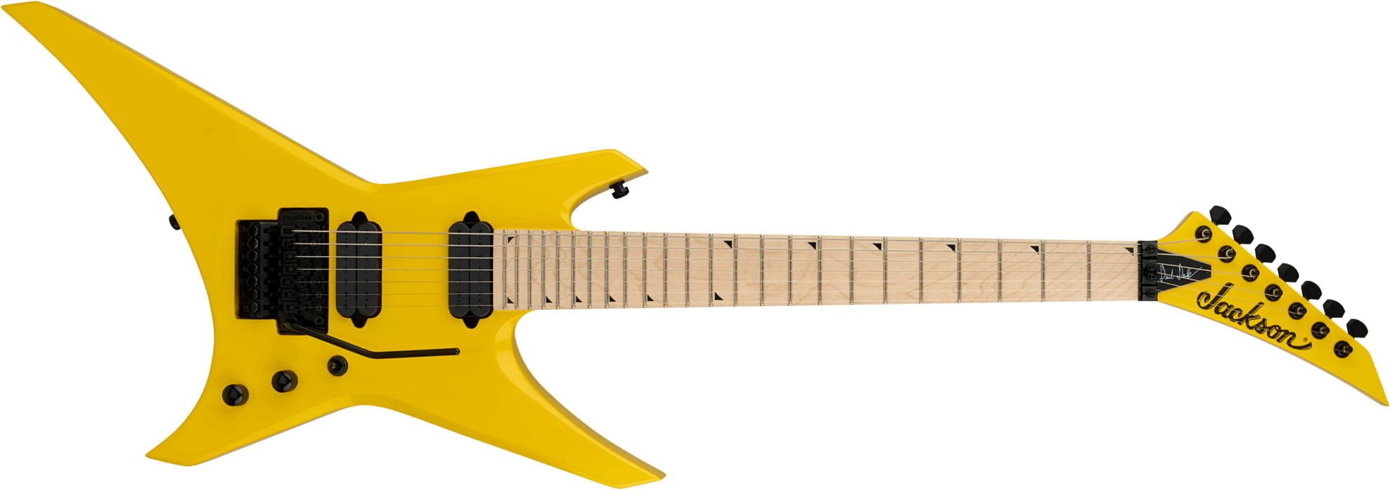 Jackson Dave Davidson Wr7 Pro Signature 7c Baryton 2h Dimarzio Fr Mn - Ferrari Yellow - Guitare Électrique Baryton - Main picture
