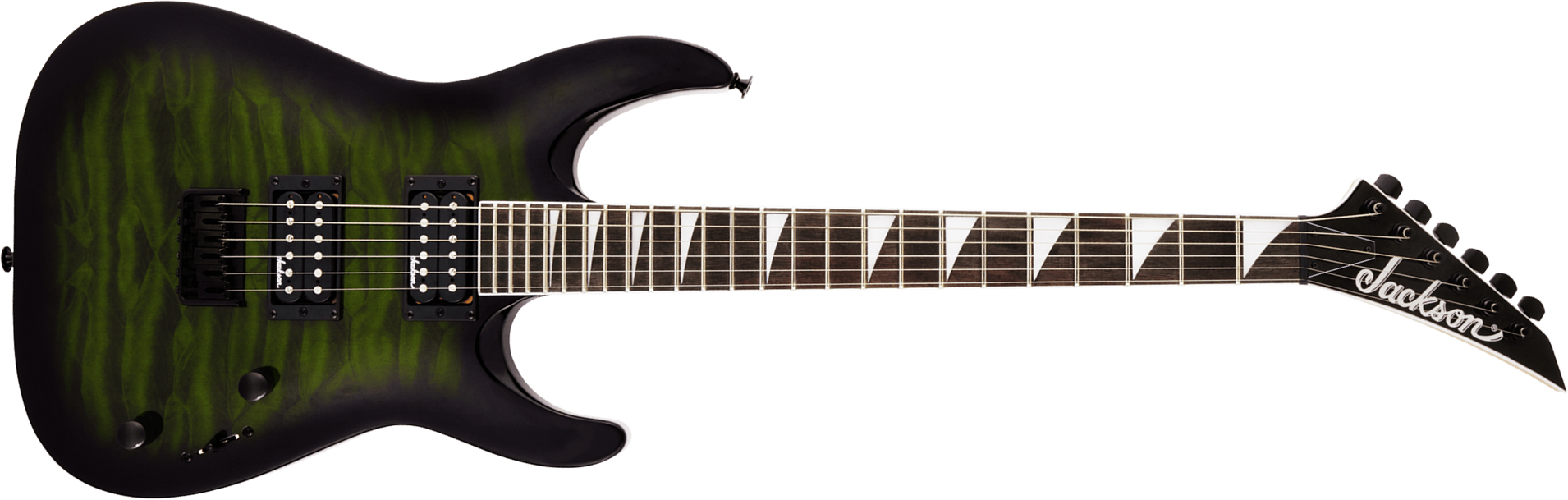 Jackson Dinky Arch Top Js32q Dka  Ht 2h Ama - Trans Green Burst - Guitare Électrique MÉtal - Main picture