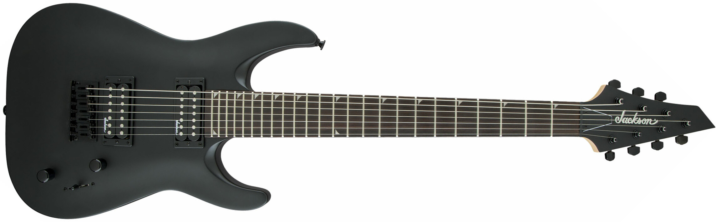 Jackson Dinky Archtop Js22-7 Dka 2h Ht Ama - Satin Black - Guitare Électrique 7 Cordes - Main picture