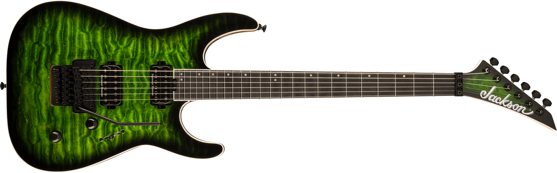 Jackson Dinky Dkaq Pro Plus 2h Seymour Duncan Fr Eb - Emerald Green - Guitare Électrique MÉtal - Main picture