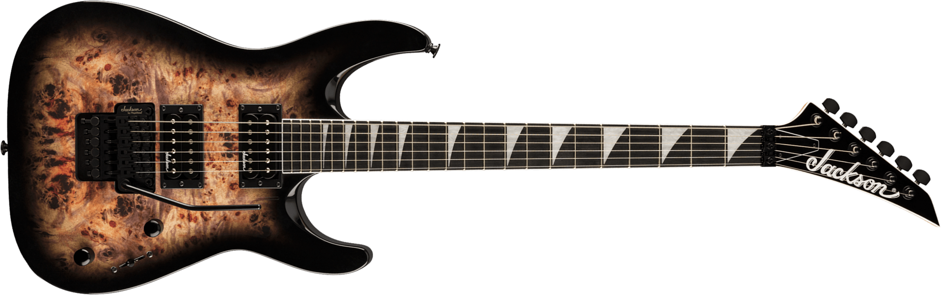Jackson Dinky Js32 Dkap 2h Fr Ama - Transparent Black Burst - Guitare Électrique Forme Str - Main picture