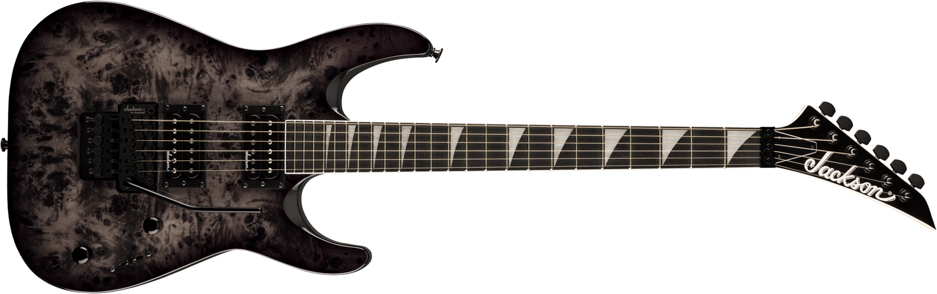 Jackson Dinky Js32 Dkap 2h Fr Ama - Transparent Black - Guitare Électrique Forme Str - Main picture
