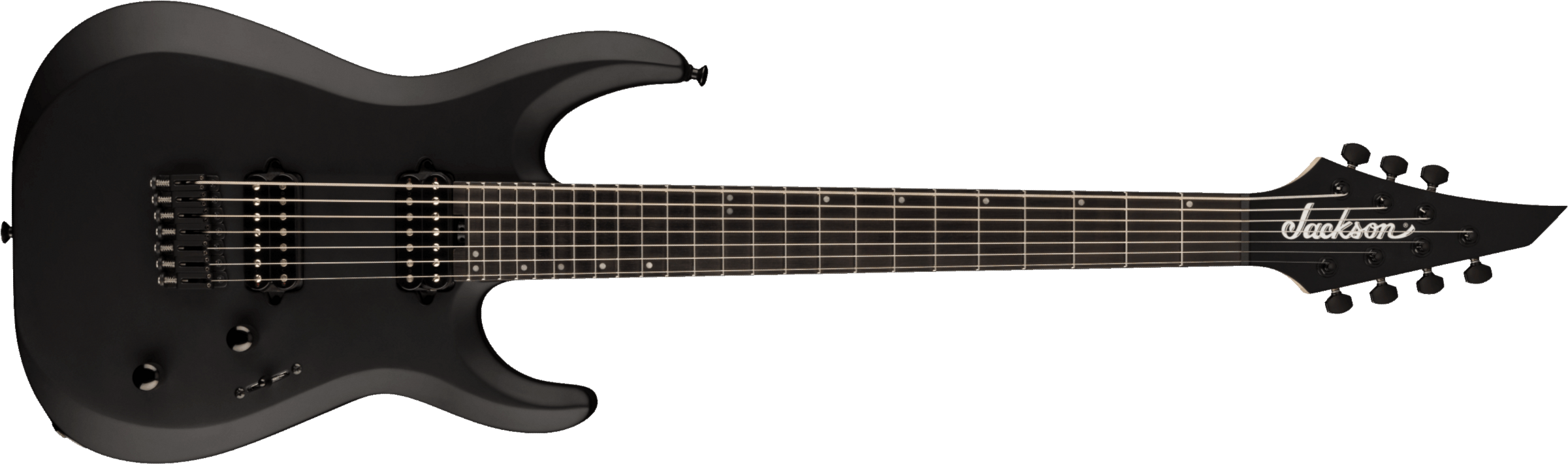 Jackson Dinky Mdk Ht7 Pro Plus 2h Bare Knuckle Eb - Satin Black - Guitare Électrique 7 Cordes - Main picture