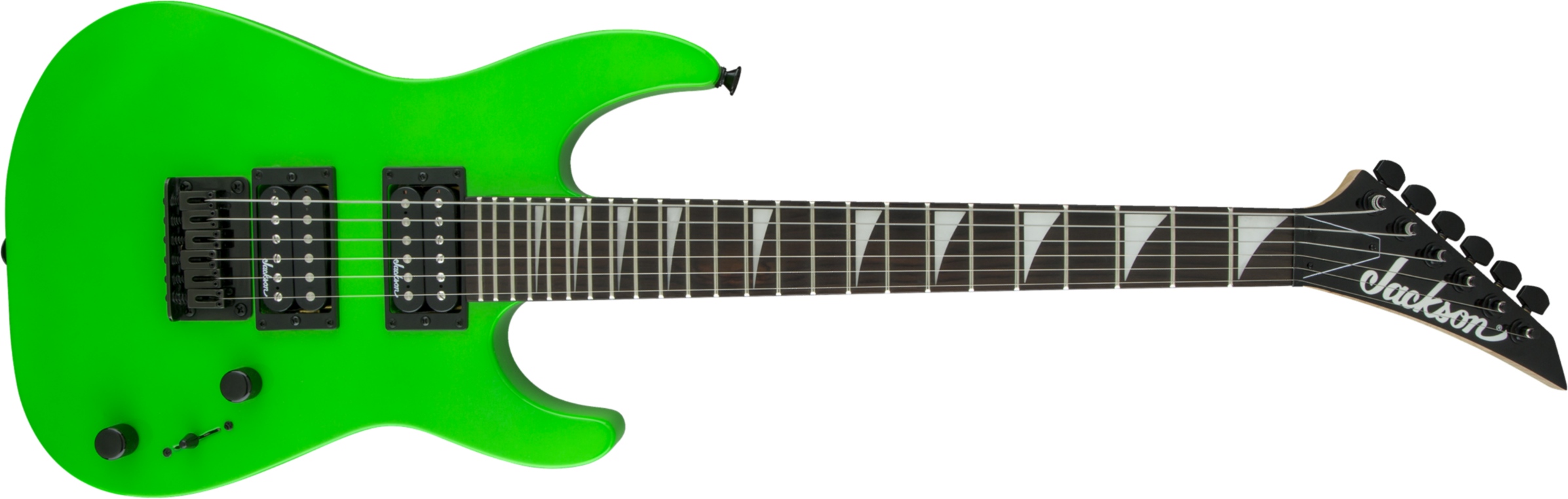 Jackson Dinky Minion Js1x Diapason Court Hh Ht Ama - Neon Green - Guitare Électrique Enfant - Main picture
