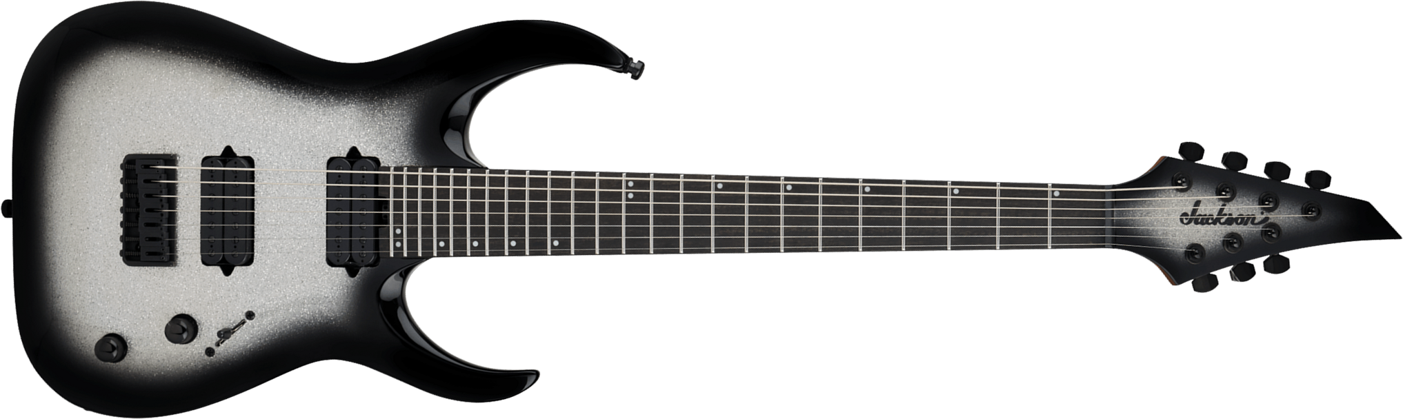 Jackson Misha Mansoor Juggernaut Ht7 Pro Signature 7c Baryton 2h Ht Eb - Silverburst Sparkle - Guitare Électrique Baryton - Main picture