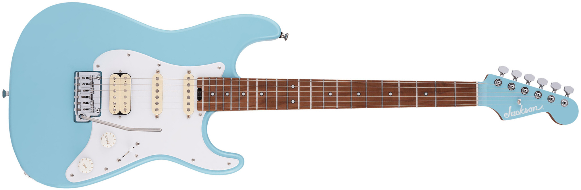 Jackson Misha Mansoor So-cal 2pt Mj Jap Signature Hss Trem Mn - Daphne Blue - Guitare Électrique Signature - Main picture