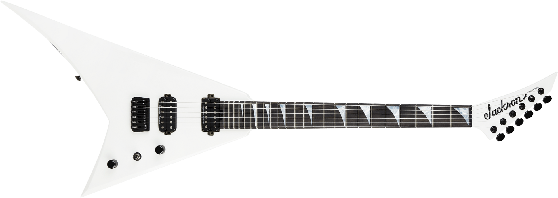 Jackson Rhoads Rr24 Rr24 Ht American 2h Seymour Duncan Ht Eb - Snow White - Guitare Électrique MÉtal - Main picture