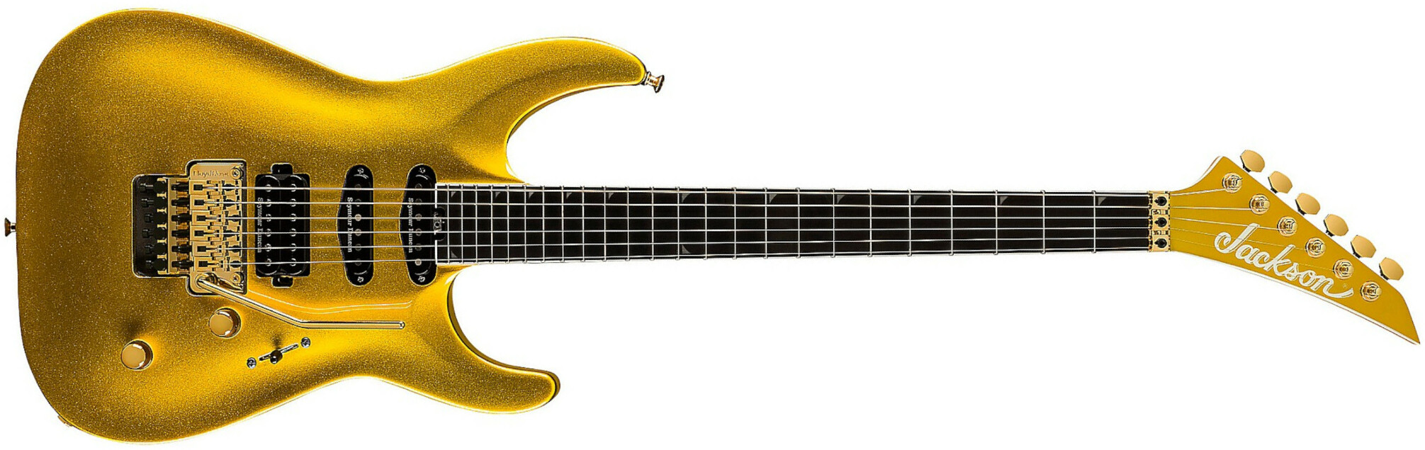 Jackson Soloist Sla3 Pro Plus Hss Seymour Duncan Fr Eb - Gold Bullion - Guitare Électrique Forme Str - Main picture