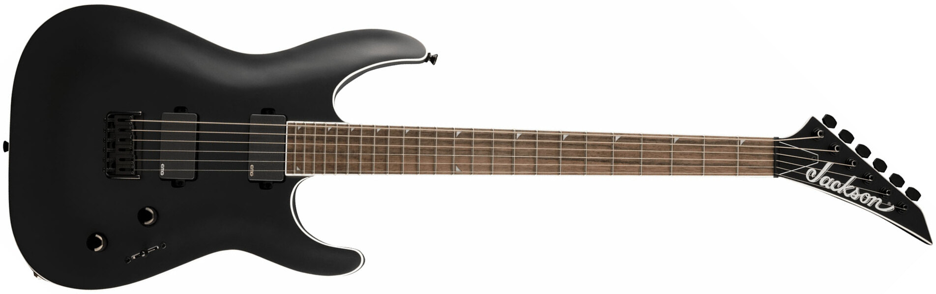 Jackson Soloist Sla6 Dx Baritone 2h Emg Ht Lau - Satin Black - Guitare Électrique Baryton - Main picture