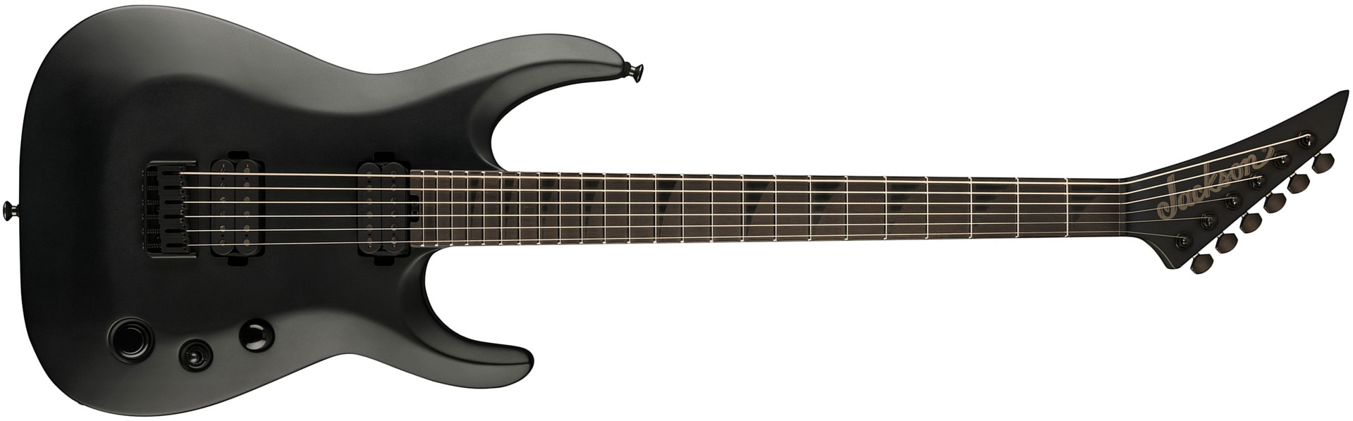 Jackson Soloist Slat Ht6 Baritone Pro Plus Xt 2h Seymour Duncan Eb - Satin Black - Guitare Électrique Baryton - Main picture