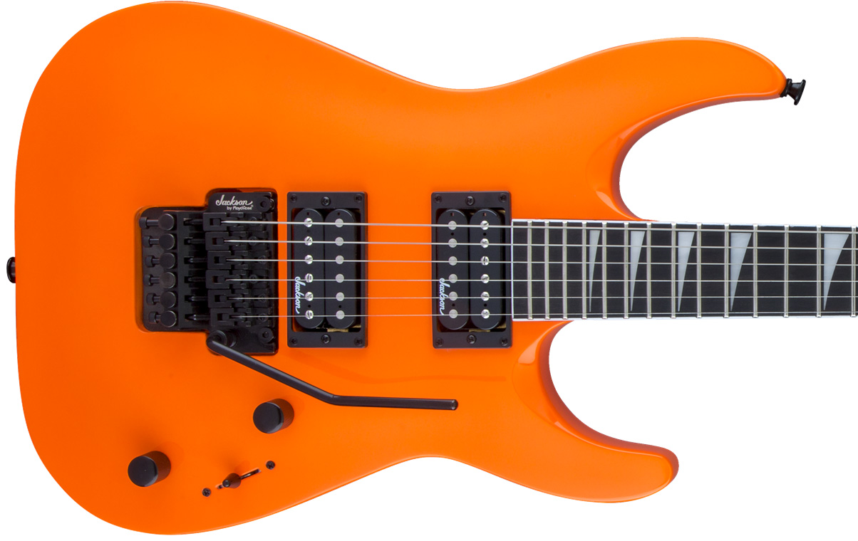 Jackson Dinky Arch Top Js32 Dka Hh Floyd Rose Rw - Neon Orange - Guitare Électrique Forme Str - Variation 2