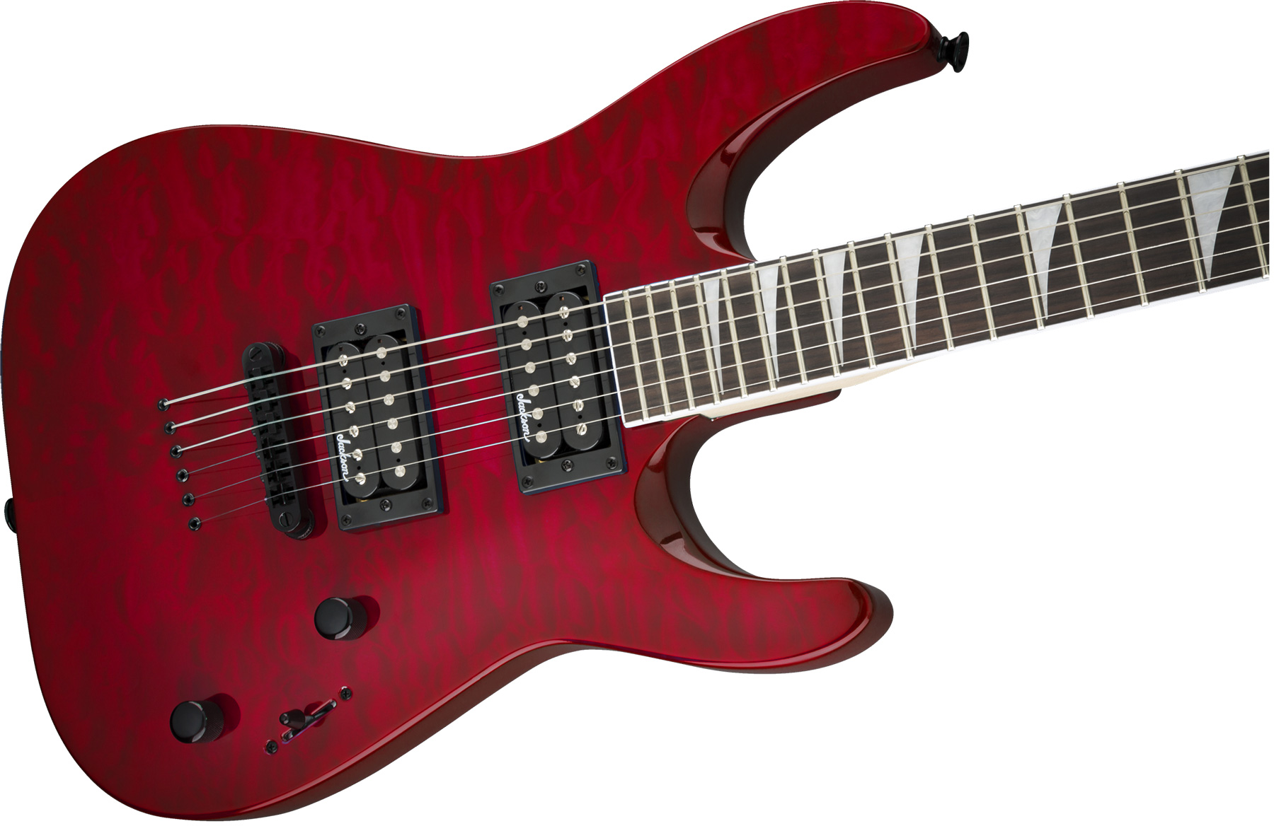 Jackson Dinky Arch Top Js32tq Dka  Hh Ht Ama - Transparent Red - Guitare Électrique MÉtal - Variation 2