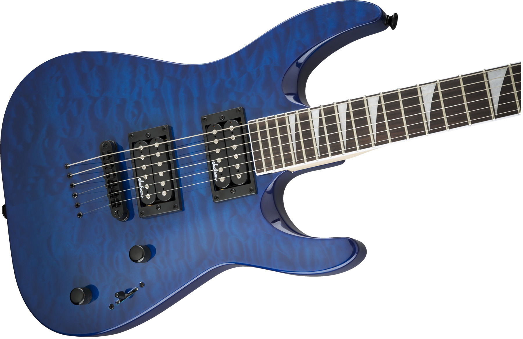 Jackson Dinky Arch Top Js32tq Dka  Hh Ht Ama - Transparent Blue - Guitare Électrique MÉtal - Variation 2