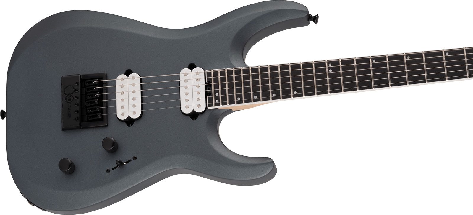 Jackson Dinky Dk Modern Evertune 6 Pro 2h Fishman Fluence Eb - Satin Graphite - Guitare Électrique Forme Str - Variation 2