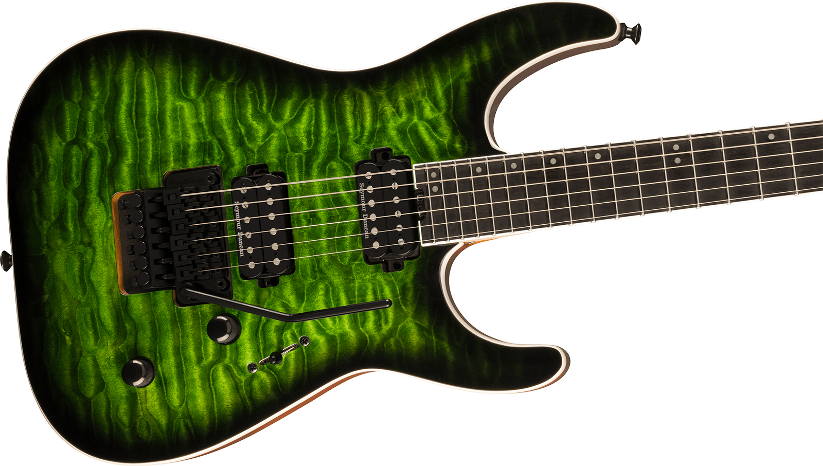 Jackson Dinky Dkaq Pro Plus 2h Seymour Duncan Fr Eb - Emerald Green - Guitare Électrique MÉtal - Variation 2