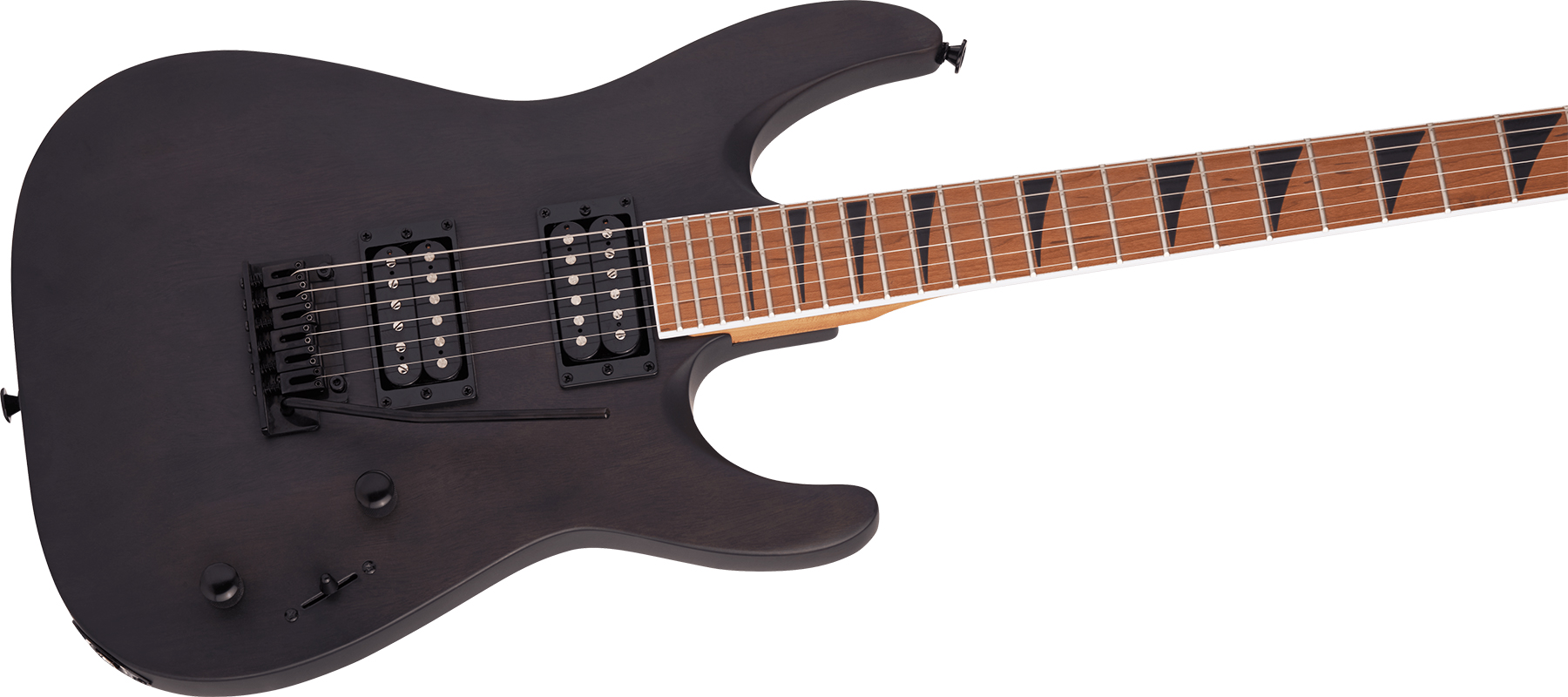 Jackson Dinky Js24 Dkam Arch Top 2h Trem Mn - Black Stain - Guitare Électrique Forme Str - Variation 2