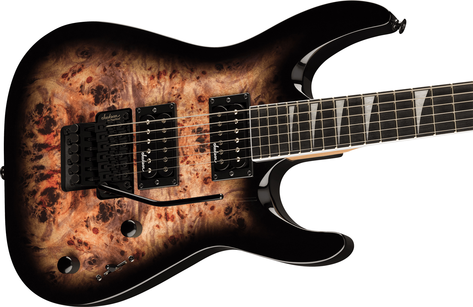 Jackson Dinky Js32 Dkap 2h Fr Ama - Transparent Black Burst - Guitare Électrique Forme Str - Variation 2